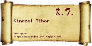 Kinczel Tibor névjegykártya